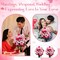 20PCS Artificial Lily and Rose Bouquet – Realistic Silk Pink Roses & Champagne Lilies Long Stem Fake Flowers for Wedding, Mother’s Day, Bridal, Party & Table Centerpiece Decoration